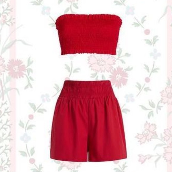 Hill House Livie nap shorts in red Sz M NWT - Picture 2 of 6